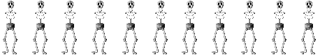 dancing skeleton line